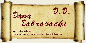 Dana Dobrovocki vizit kartica